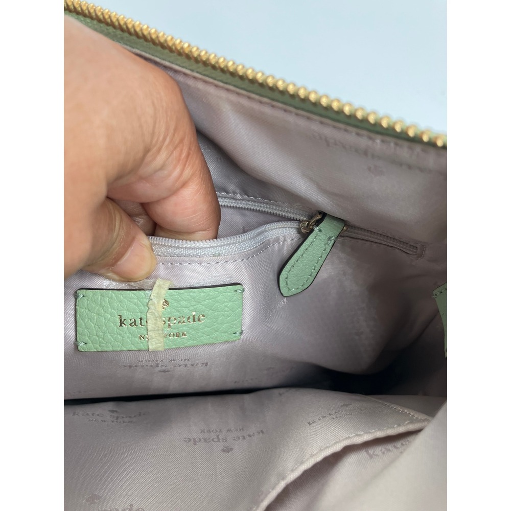 Kate Spade Mint Green Pebbled Leather Crossbody Bag Gold Hardware PXRU7507 - Picture 6 of 8